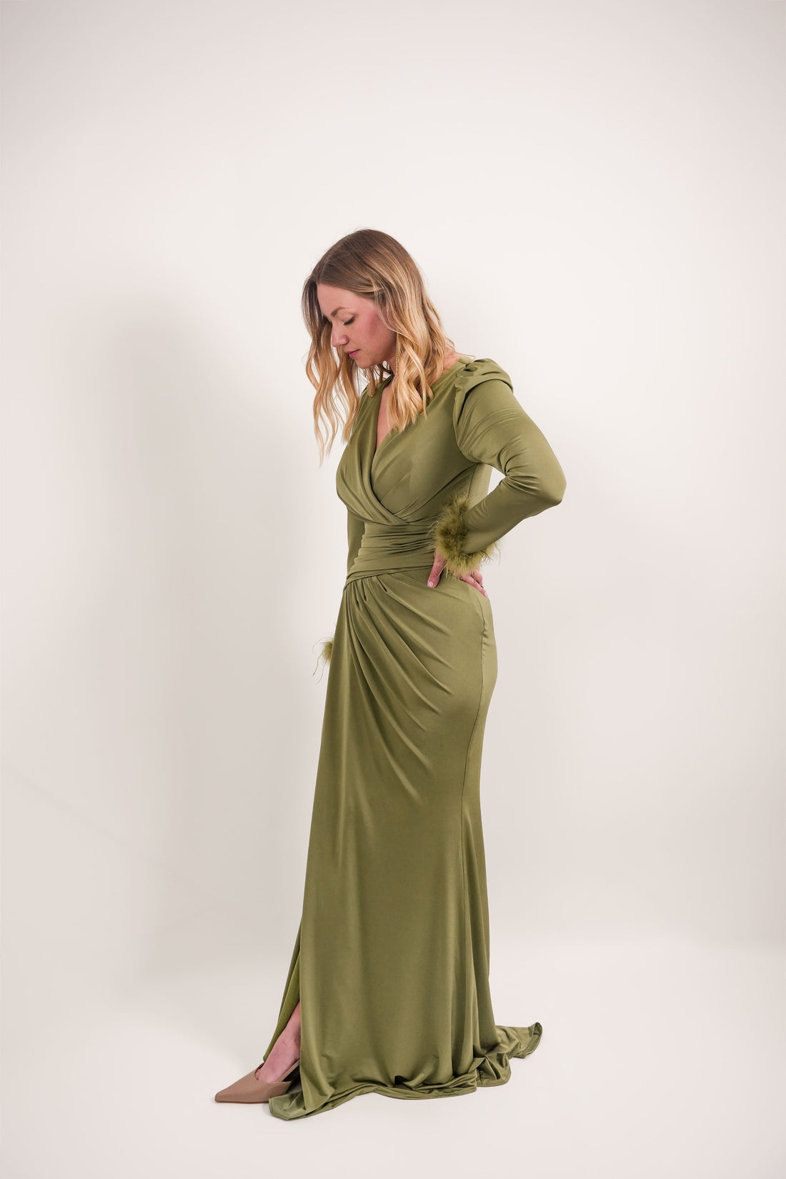 Robe Leyla Kaki