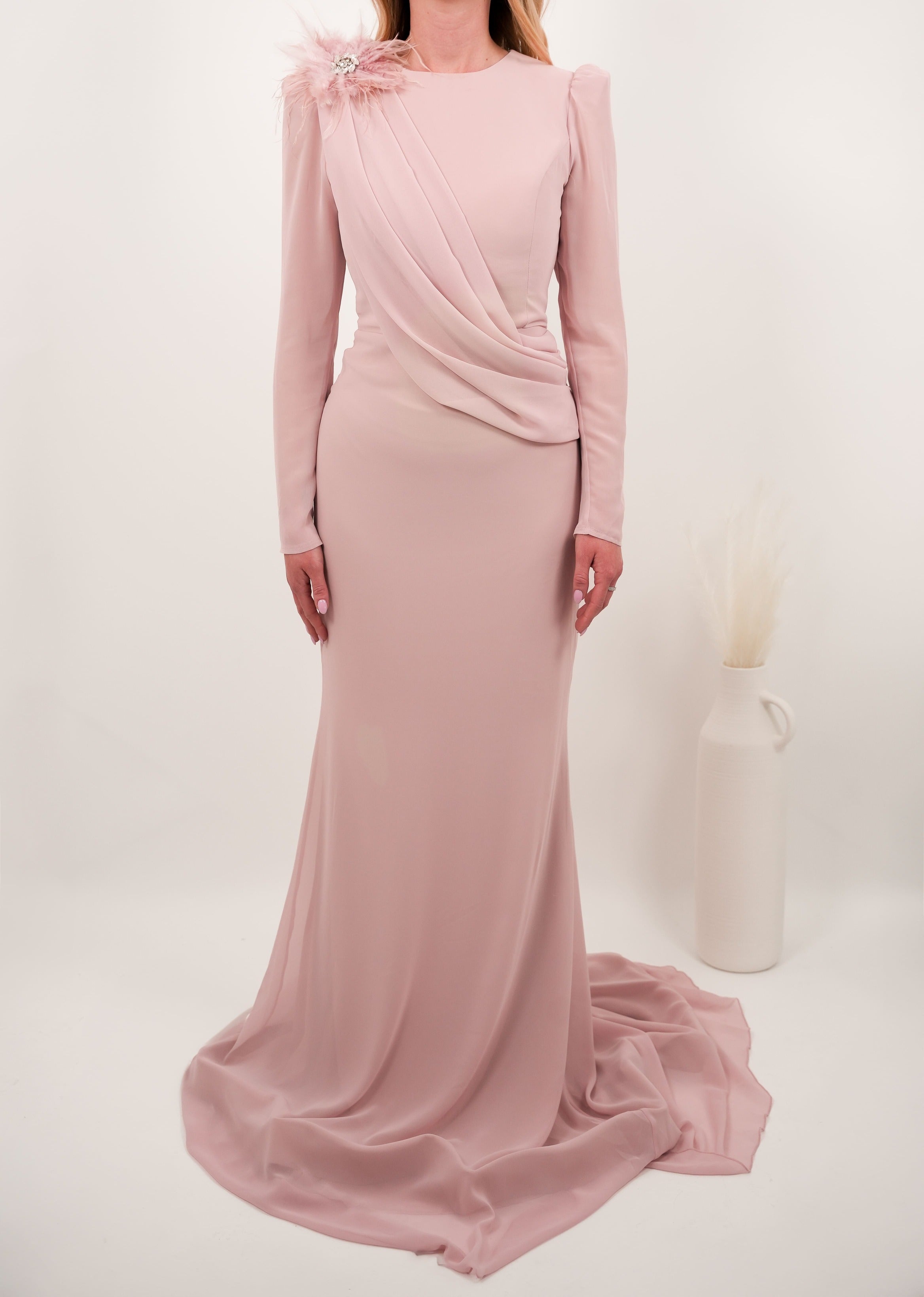 Robe Rüya rose pâle