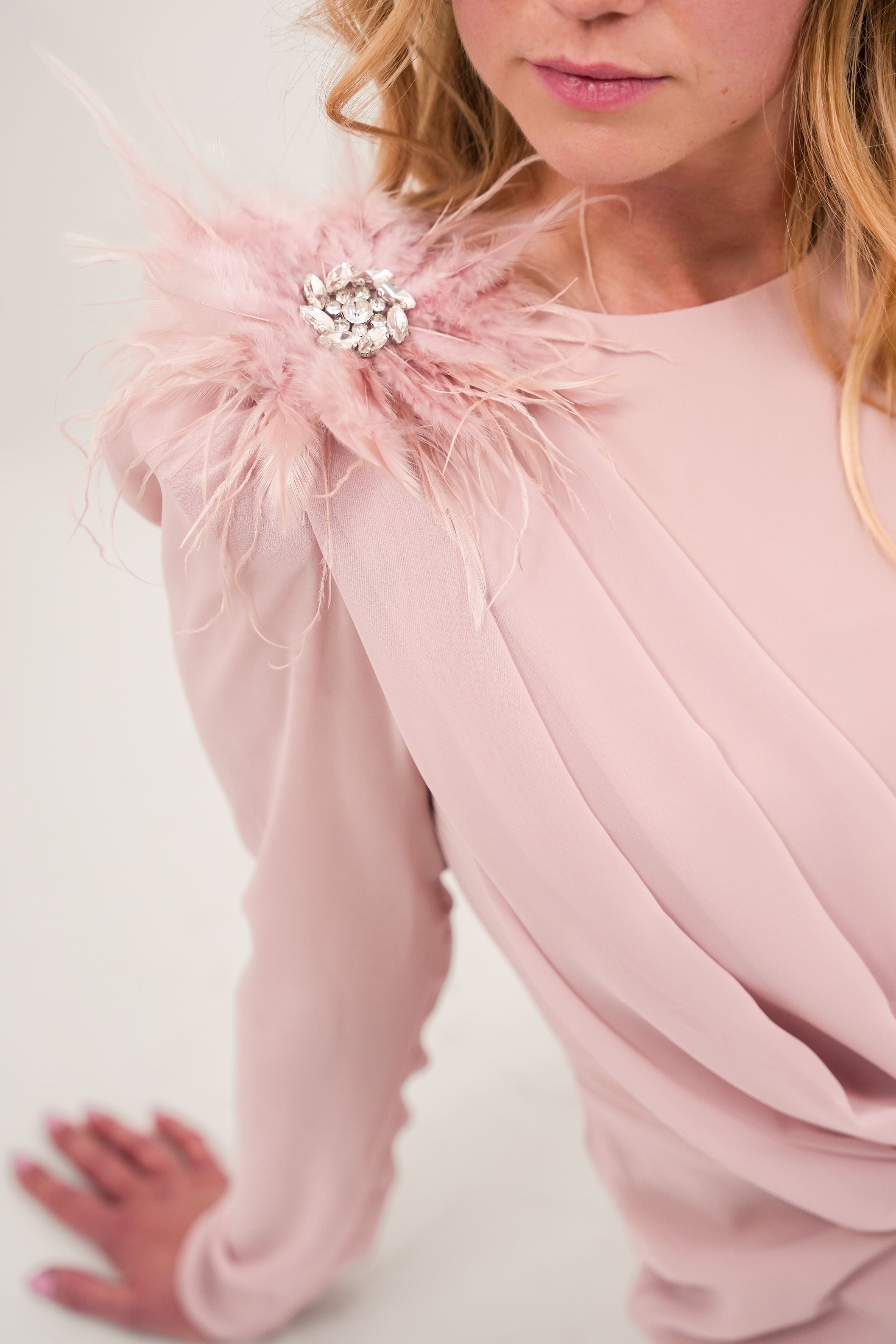 Robe Rüya rose pâle