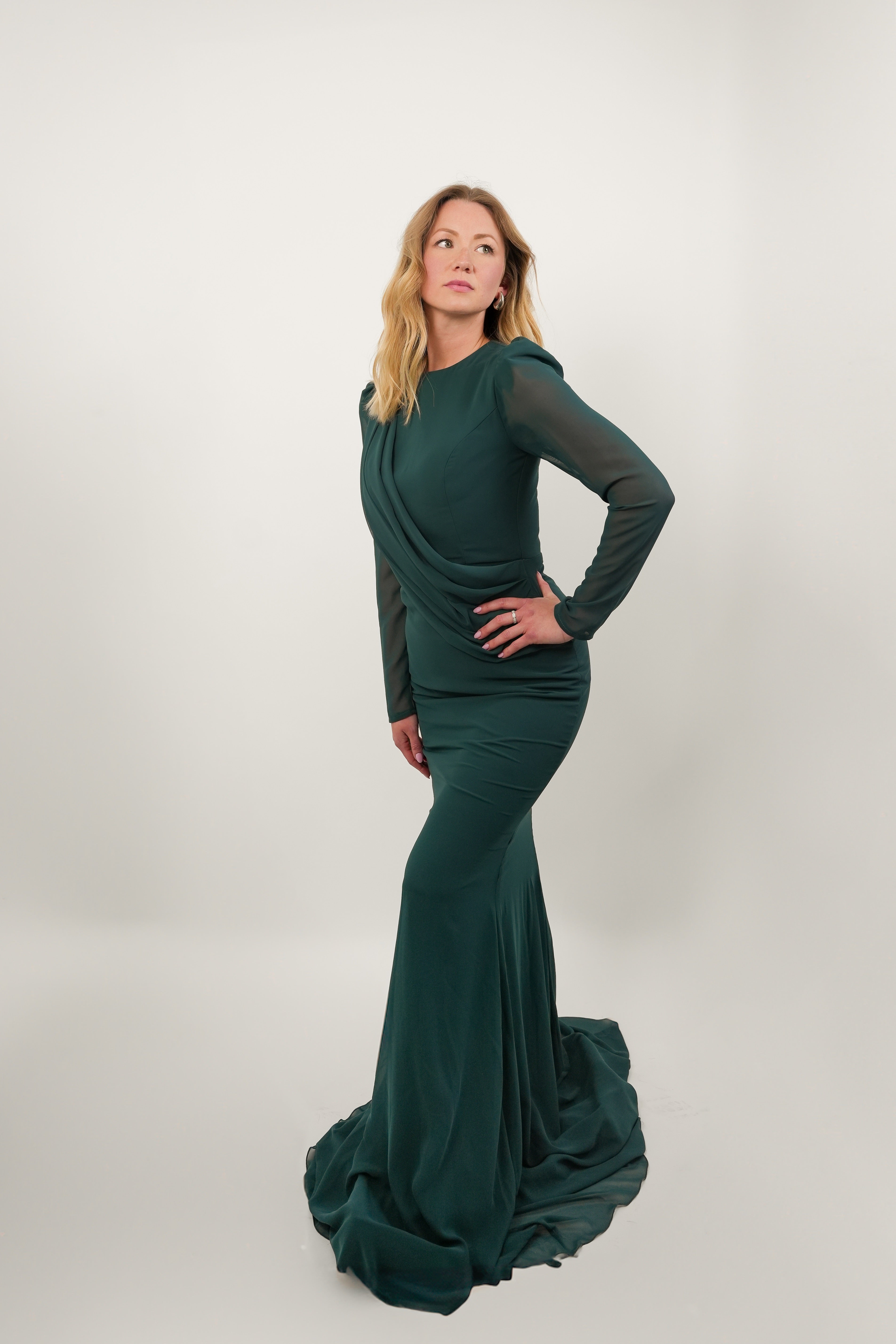 Robe Rüya vert foncé