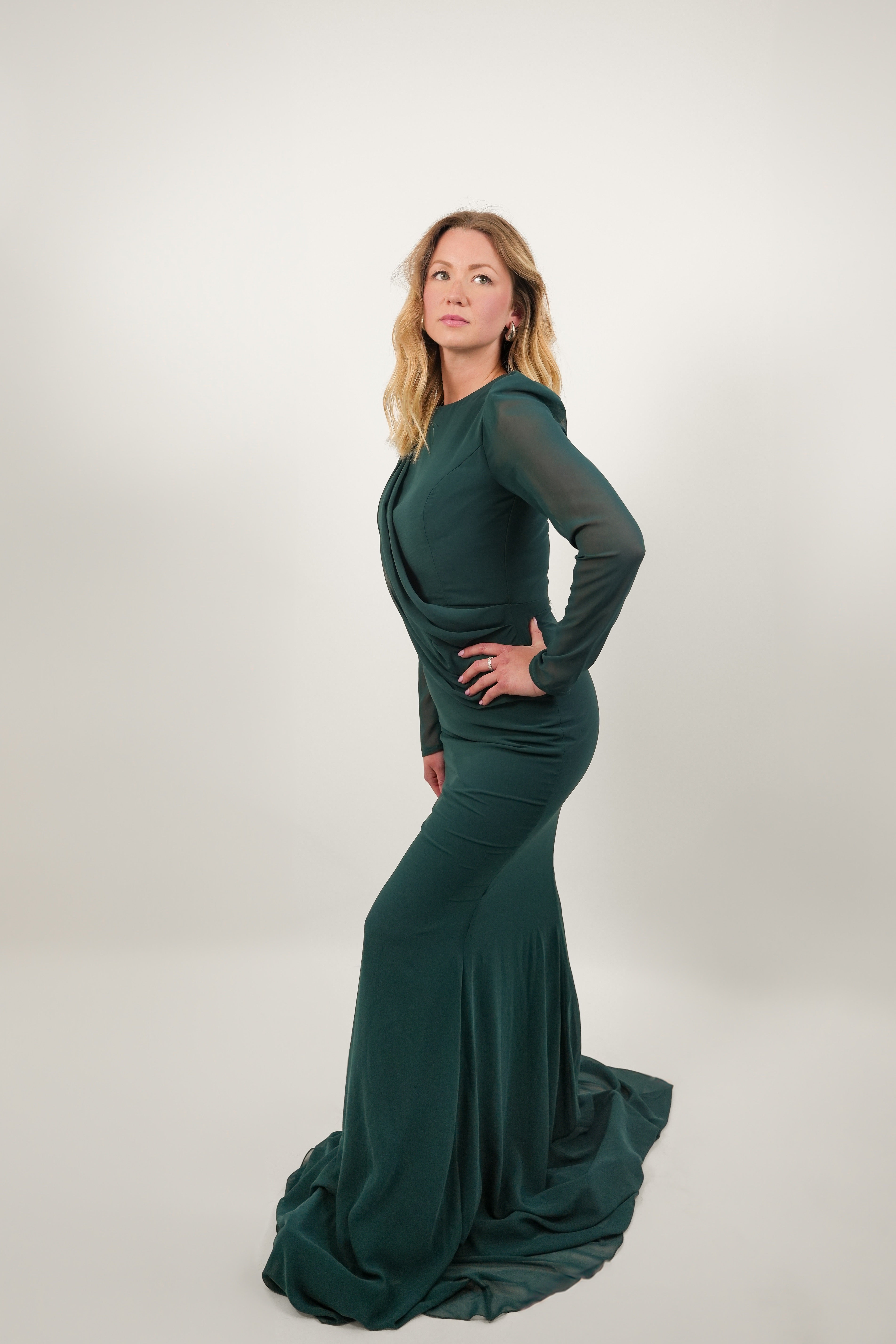 Robe Rüya vert foncé