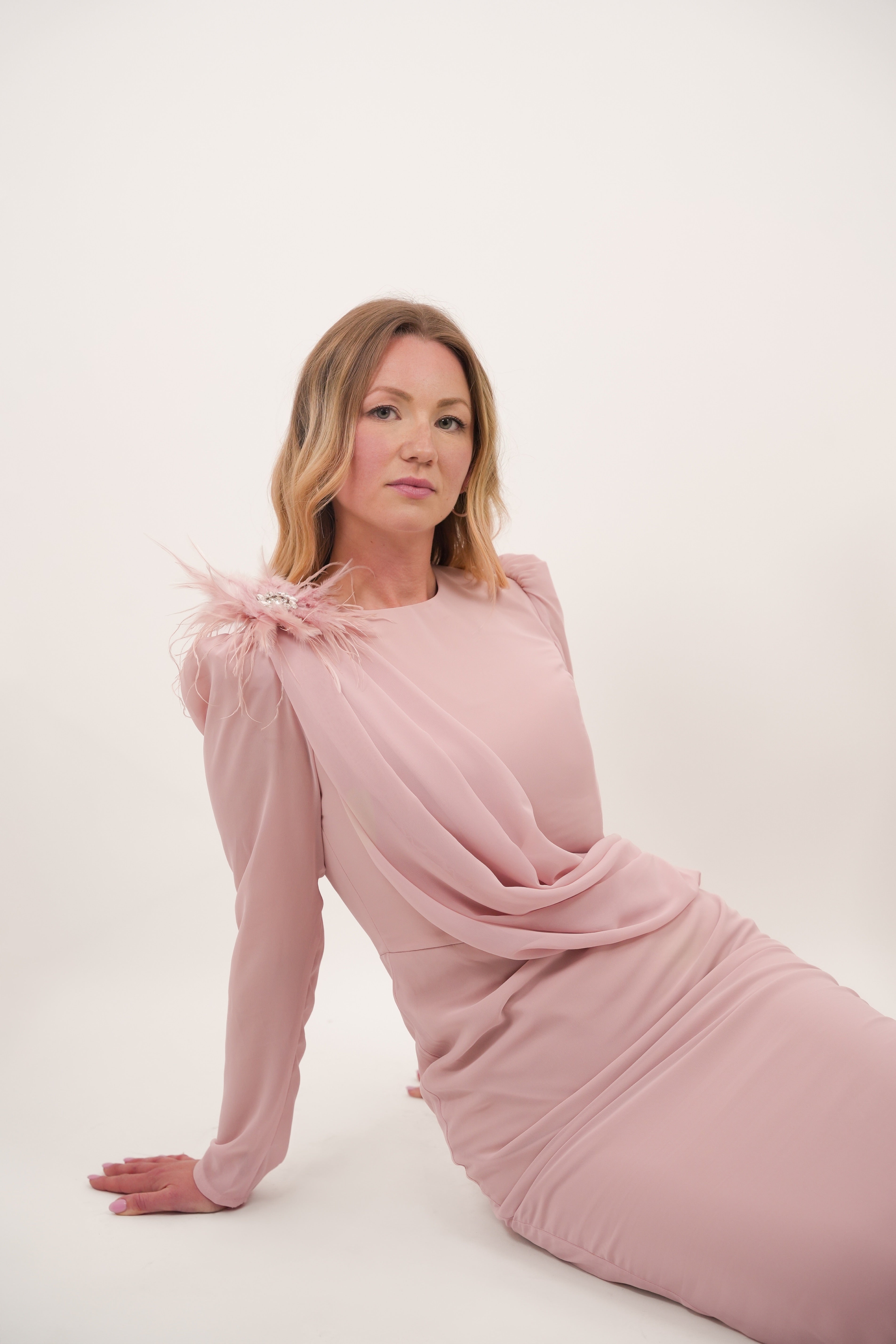 Robe Rüya rose pâle