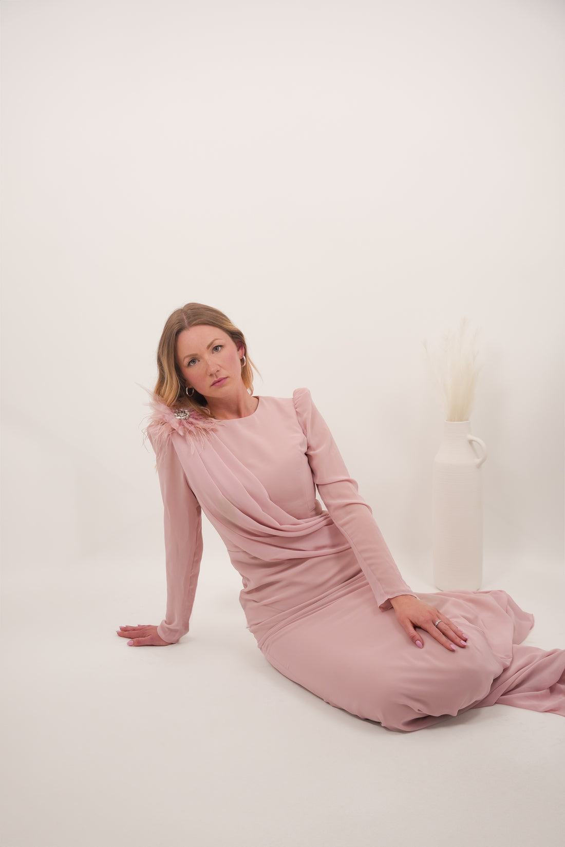 Robe Rüya rose pâle